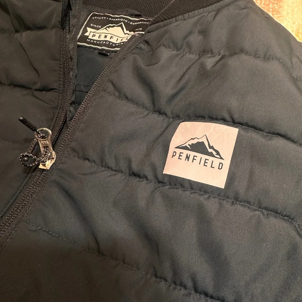 Penfield Mens Puffer Vest Black Insulated Lightweight Bomber Style Size L - Picture 4 of 6